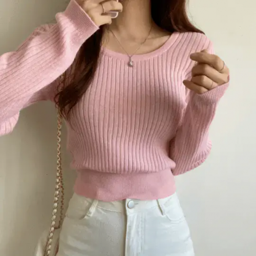 Jasmine U-neck Crop Knit